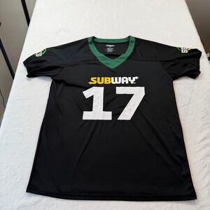 Subway Jersey Mens L Black Green Good Garlic Roast Beef Promo 17 Subway Series
